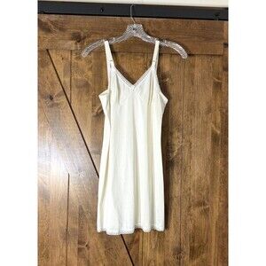 Vtg Sears‎ Nylon Short Slip Dress Slip Off White Non Cling Size 11 S/M Lingerie